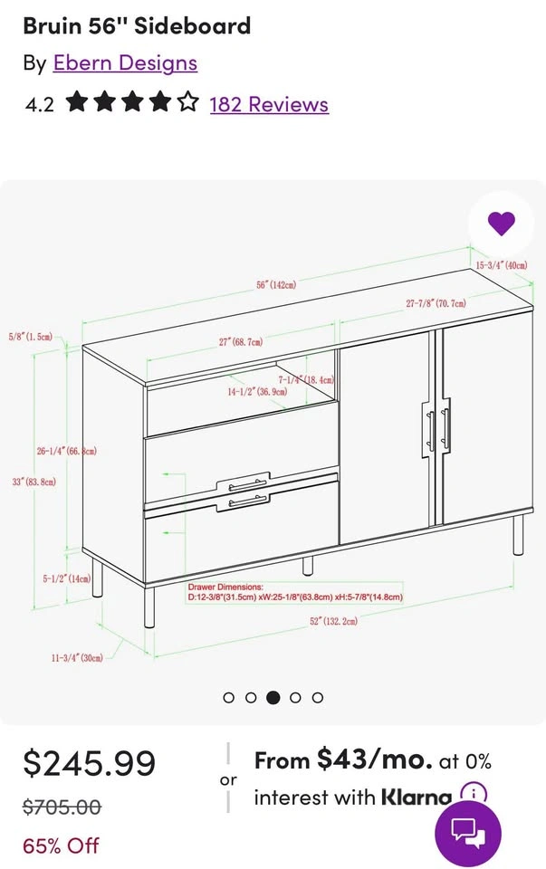 Modern Light Wood Sideboard Cabinet - photo 5