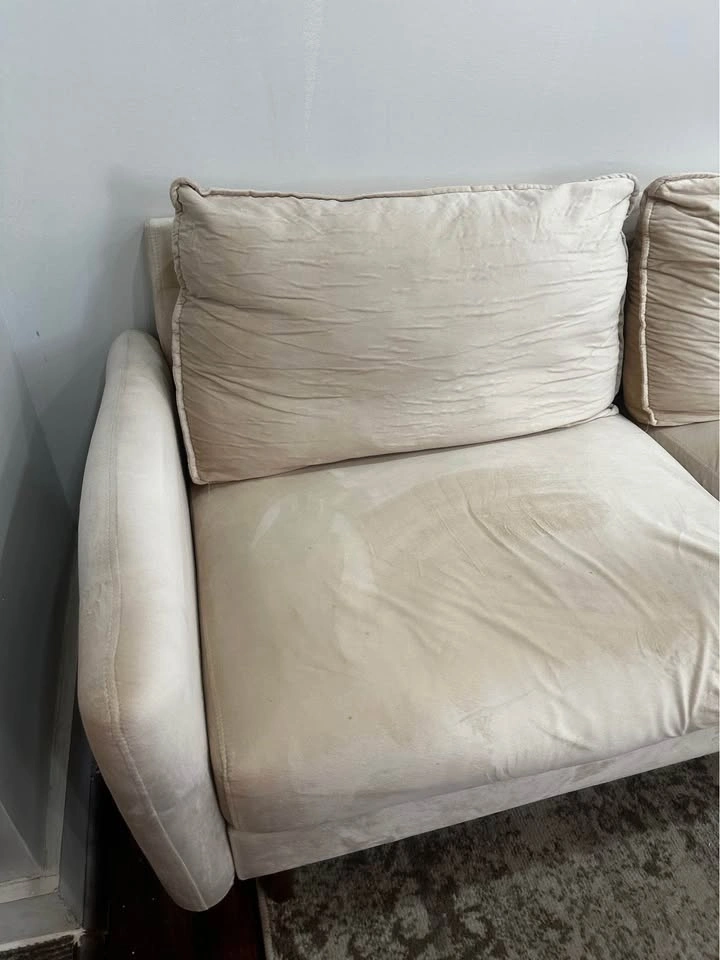 Mid-Century Modern Velvet Sofa - photo 2