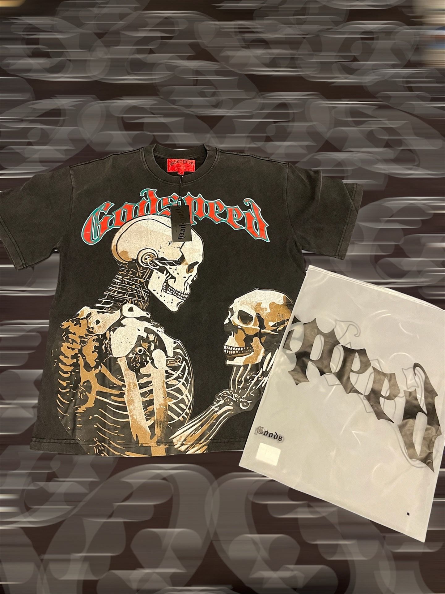 Godspeed Man vs AI Washed Graphic T-Shirt
