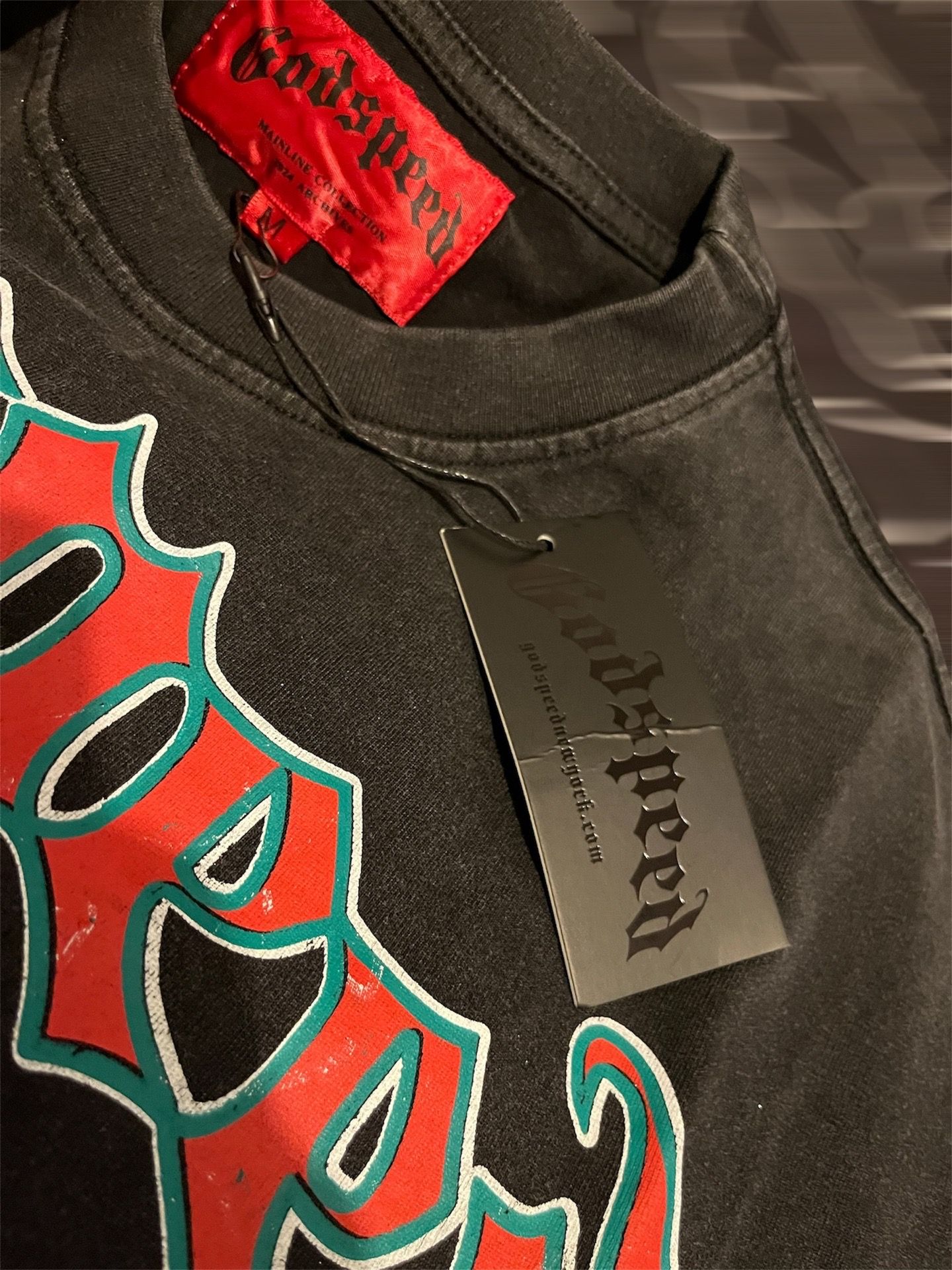 Godspeed Man vs AI Washed Graphic T-Shirt - photo 4