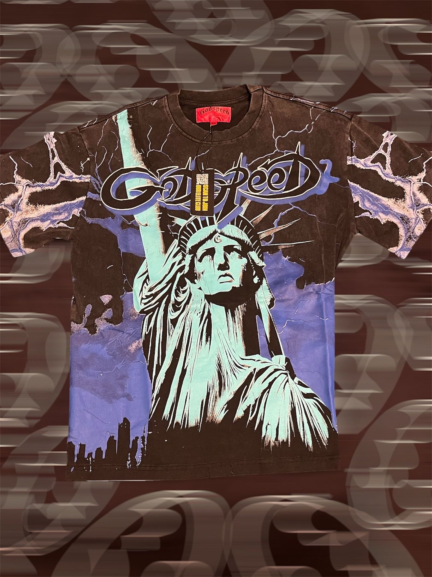 Godspeed Voltage Tee (LA Blue) Statue of Liberty Graphic T-Shirt - photo 2