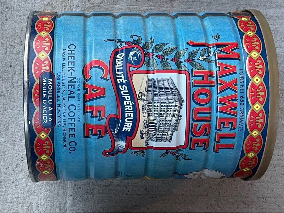 Maxwell house tin - plastic lid - photo 4