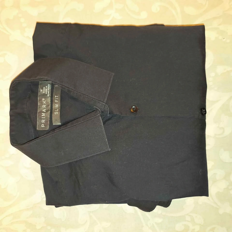 Primark Slim Fit Black Dress Shirt 15" 41cm - photo 3