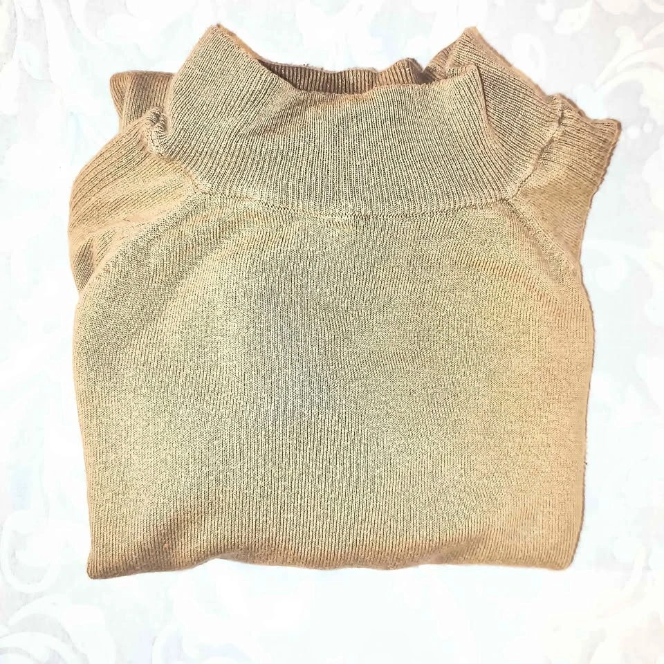Tan Mock Neck Knit Sweater - photo 4