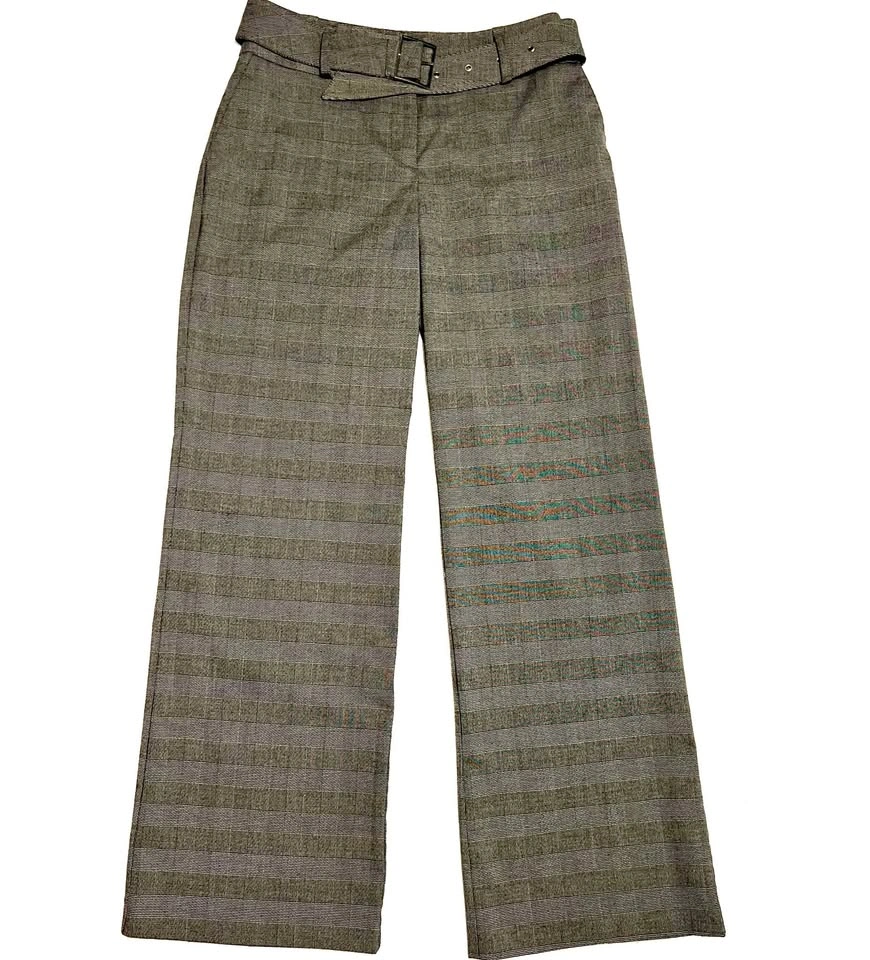 Alfani Women's Petite Wide Leg Plaid Dress Pants