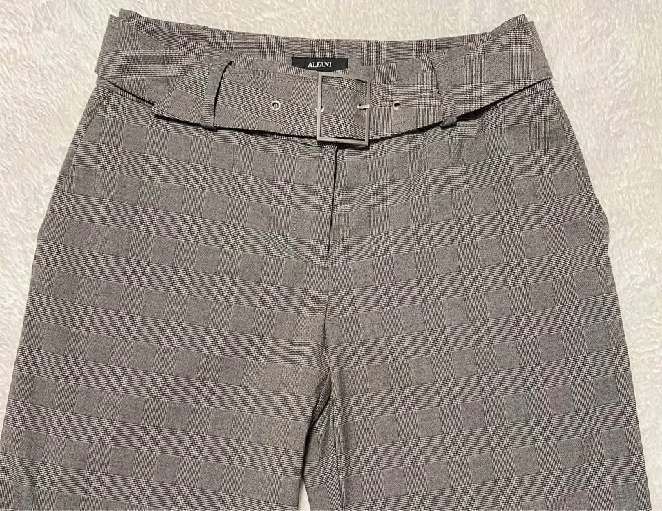 Alfani Women's Petite Wide Leg Plaid Dress Pants - photo 2
