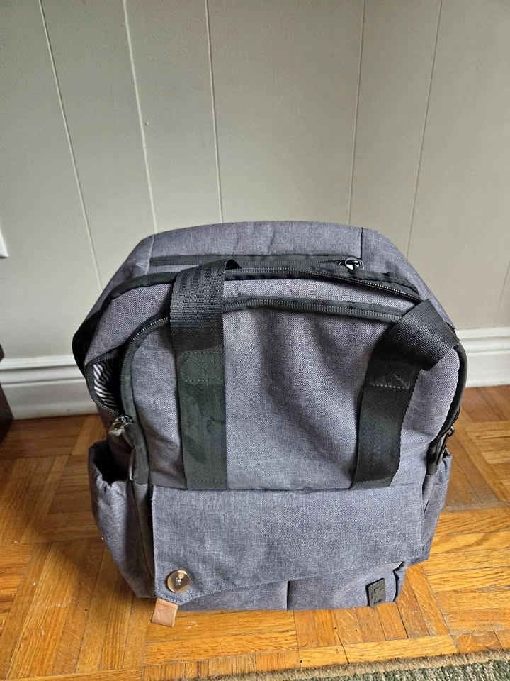 Gray backpack