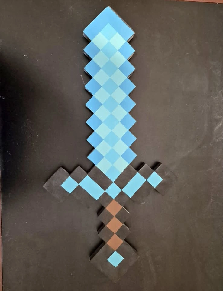 Minecraft Foam Diamond Sword