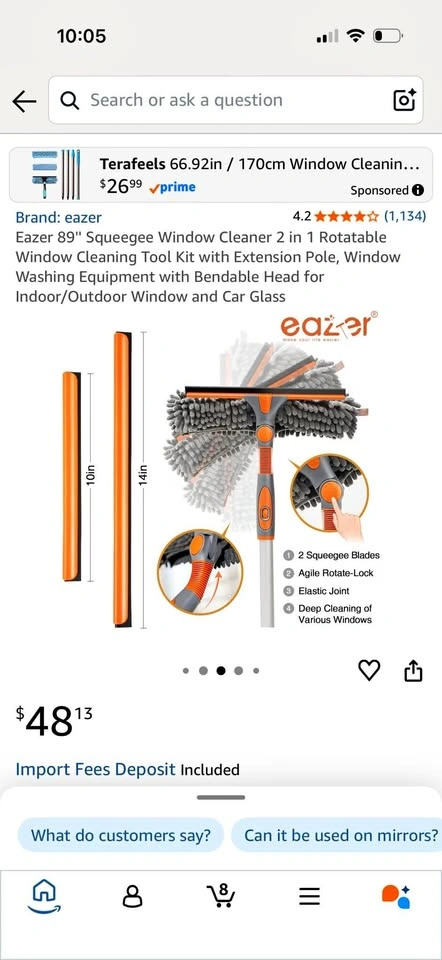 New- Squeegee Window Cleaner