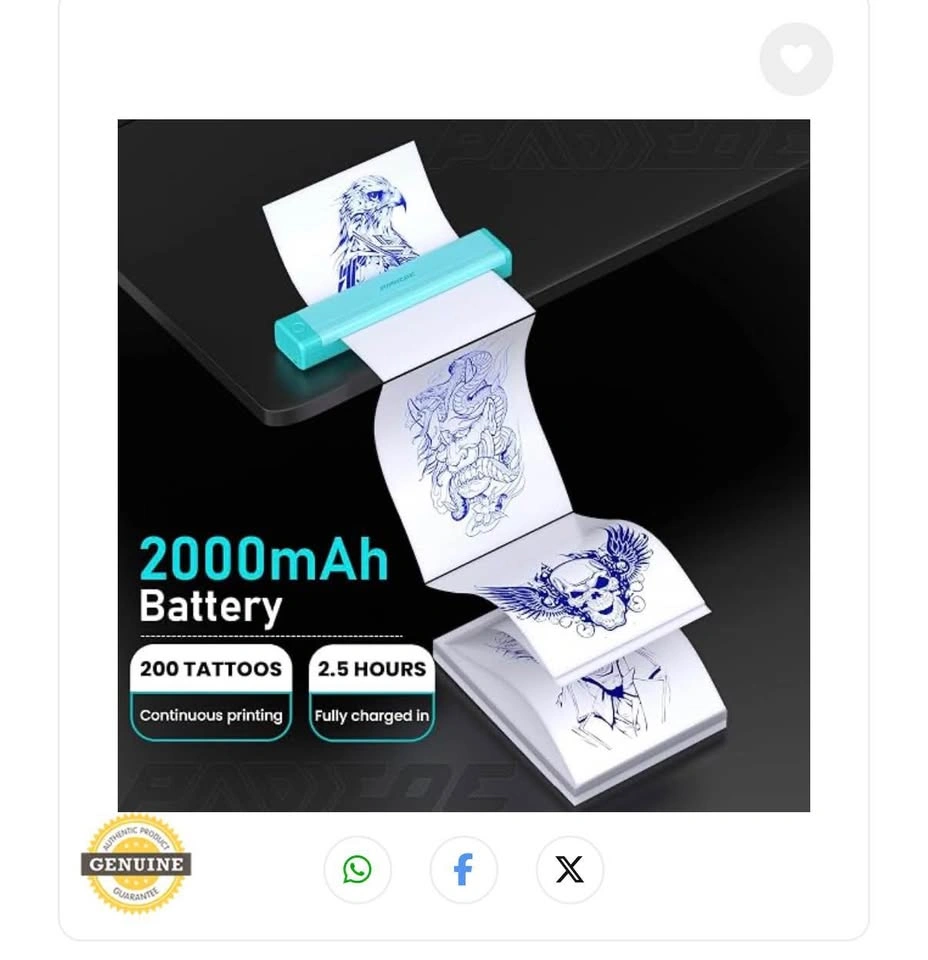 New- Wireless Tattoo Stencil Printer - photo 3