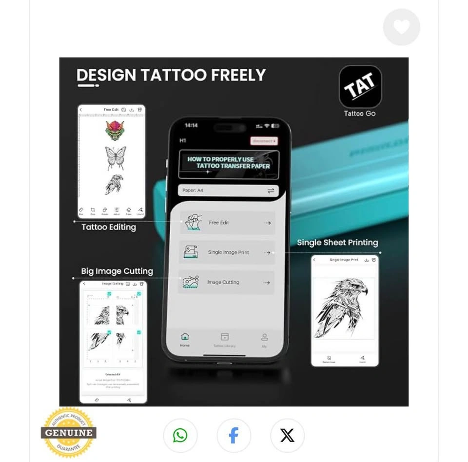 New- Wireless Tattoo Stencil Printer - photo 4