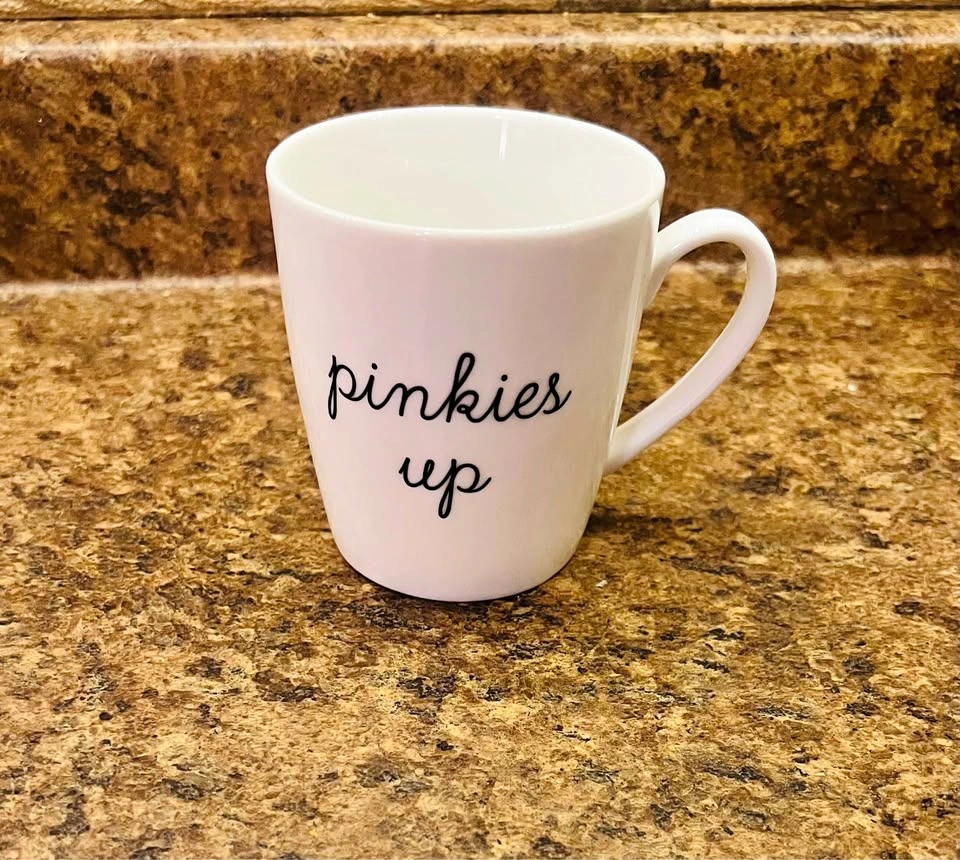 Indigo Coffee Mug “ pinkies up”