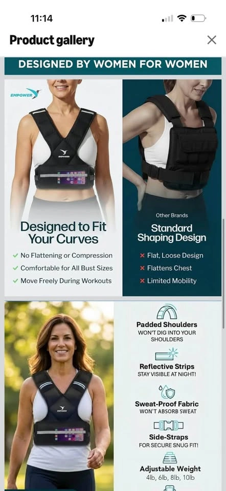 Brand new- Womens 10lb Adjustable Weighted Vest - photo 3