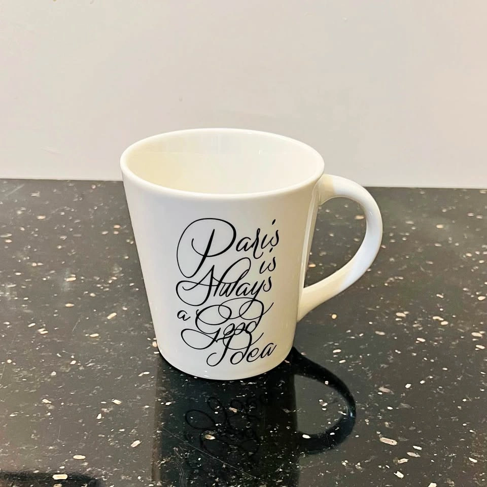 Indigo coffee Mug “Paris is always a good idea”