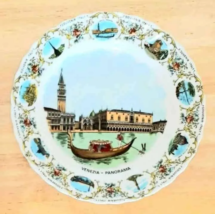 W. German Schirnding Bavaria Venezia Panorama Wall Plate thumbnail