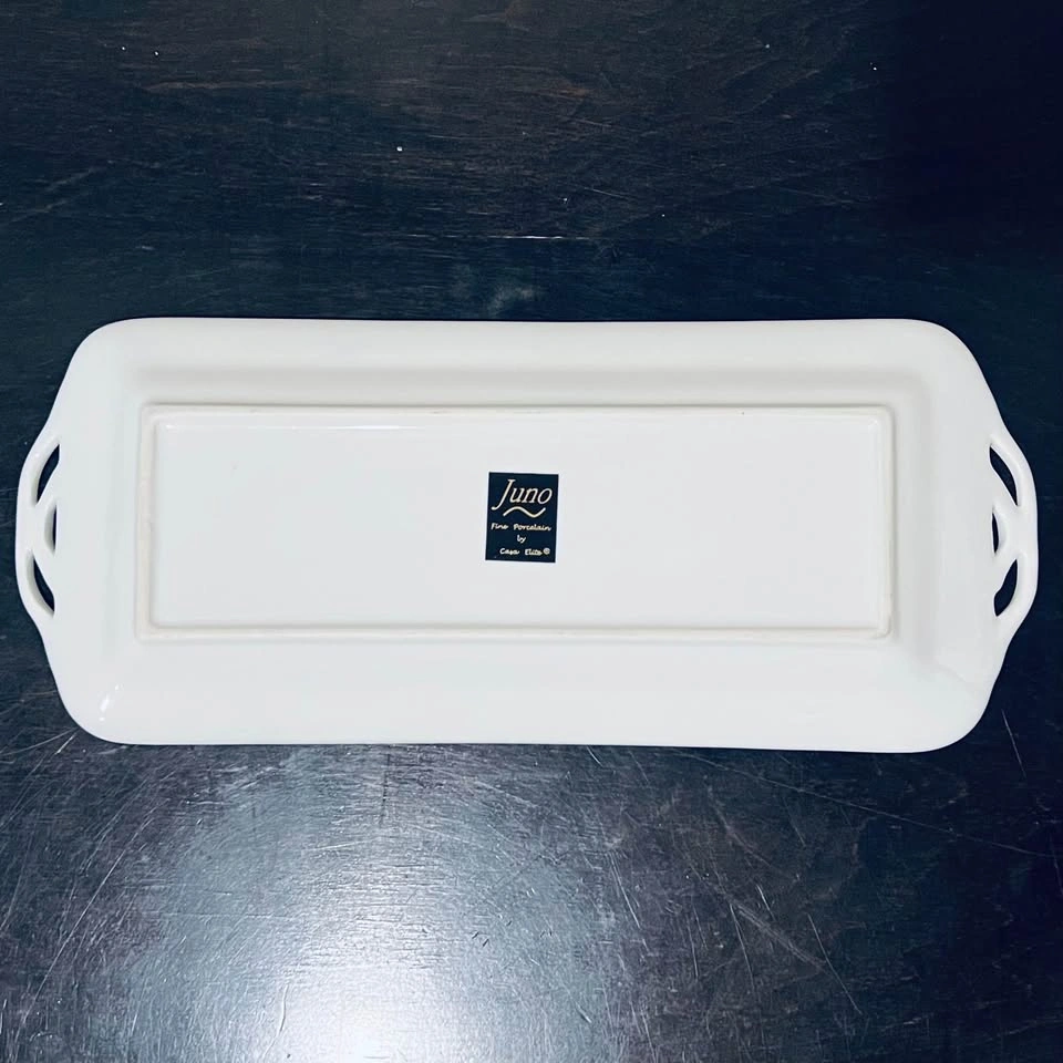 Juno Fine Porcelain By Casa Elite Rectangular Handled Serving Tr - photo 4