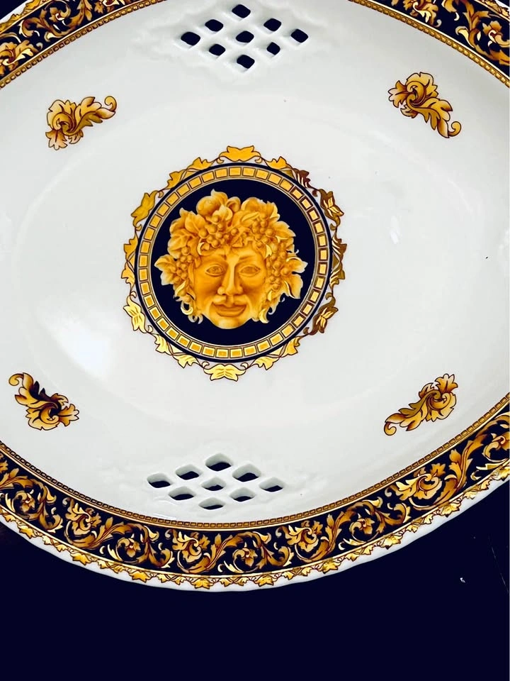 Bacchus T. Limoges France Reticulated Oval Porcelain Plate - photo 4