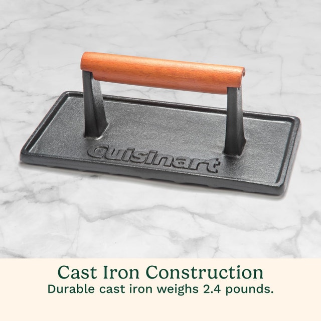 Brand New Cuisinart CGPR-221 Cast Iron Grill and Burger Press - photo 4