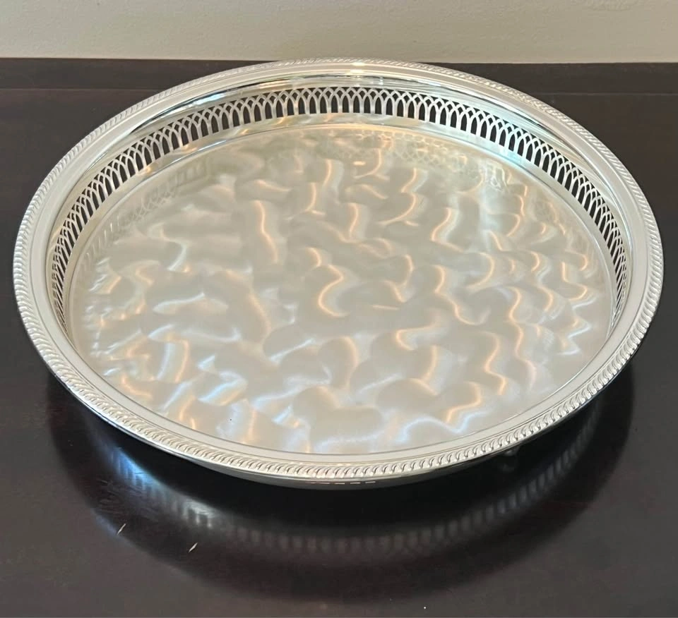 1977 W.M.F. IKORA Tarnish Resistant Silver-Plate Footed Tray