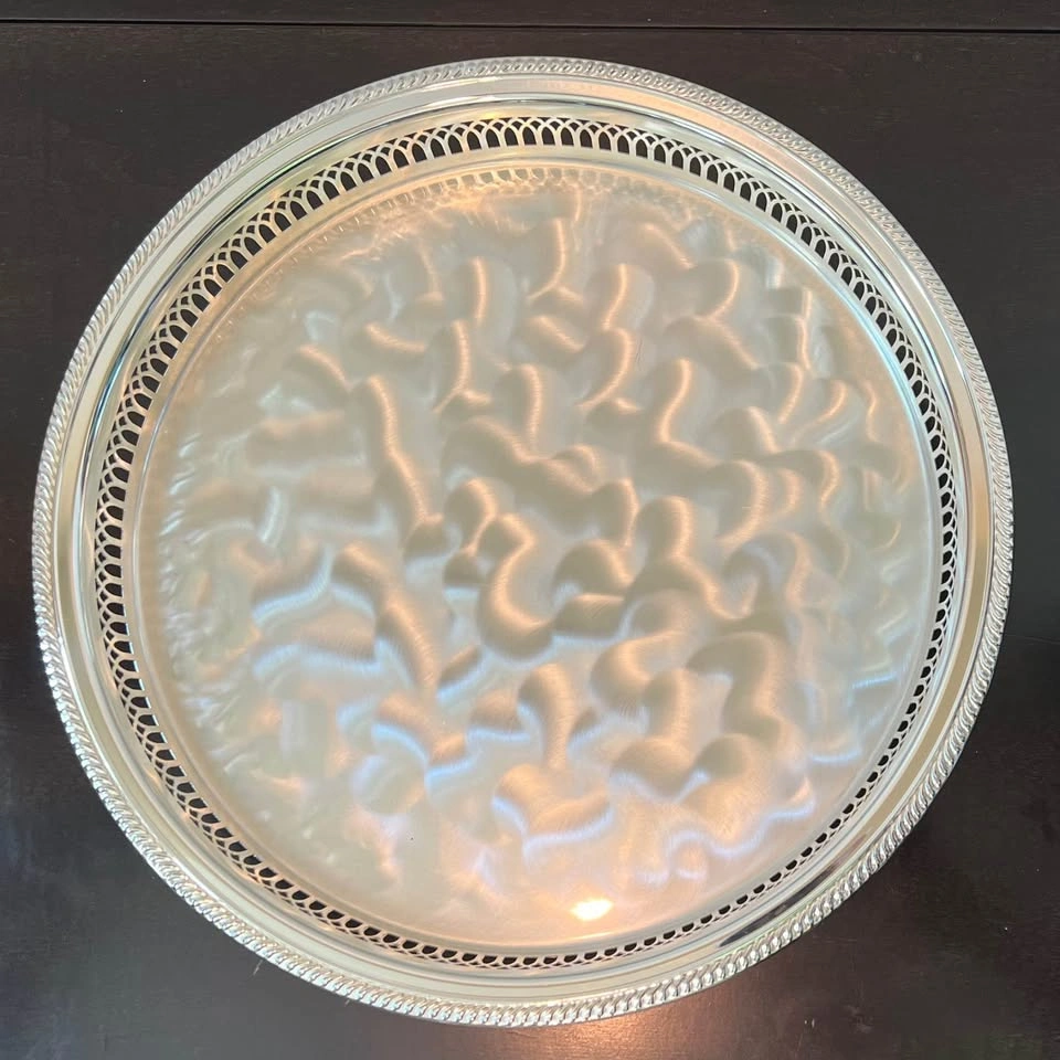 1977 W.M.F. IKORA Tarnish Resistant Silver-Plate Footed Tray - photo 2