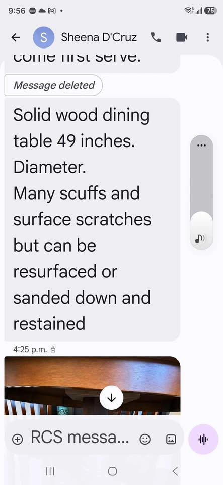 Round Pedestal Wooden Dining Table with 4 Chairs - photo 3