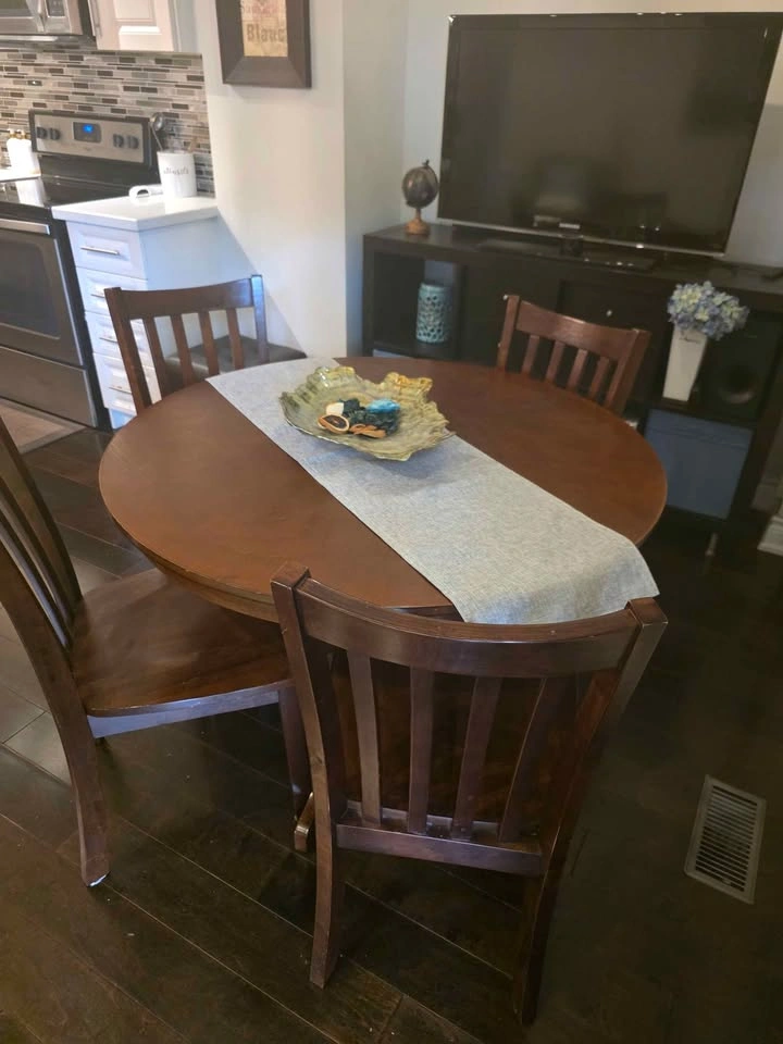 Round Pedestal Wooden Dining Table ONLY - photo 5