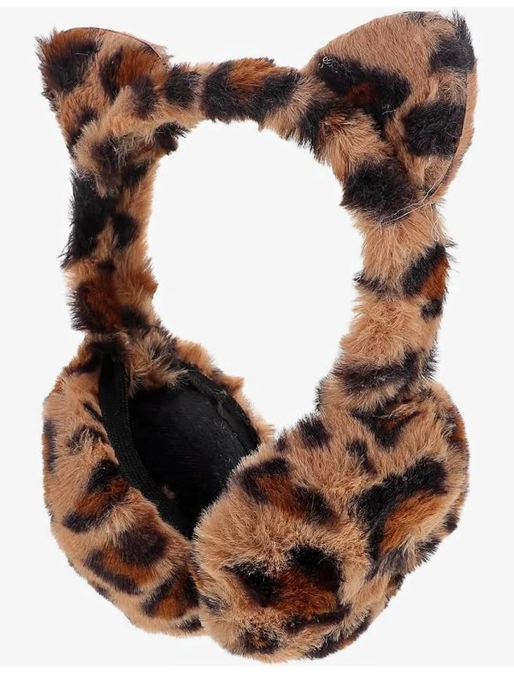 ⚽️ New Leopard Print Cat Ear Earmuffs