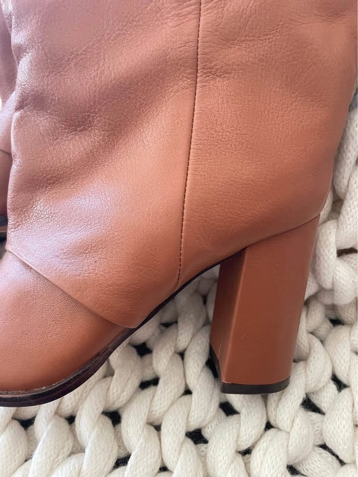 ⚽️ New Steve Madden Blanco Leather Slouch Boots size 8 MSRP $350 - photo 3