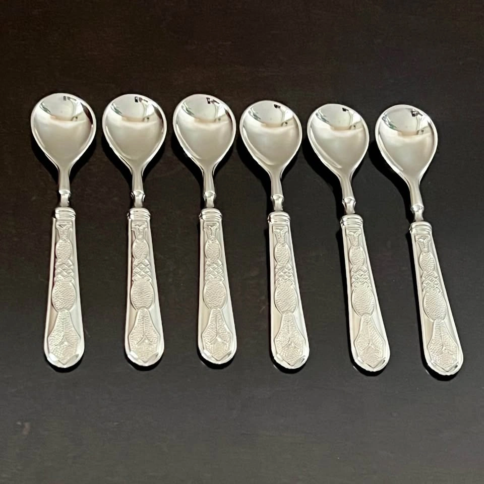 Vintage Set of 6 Silver-plated Teaspoons / Italy