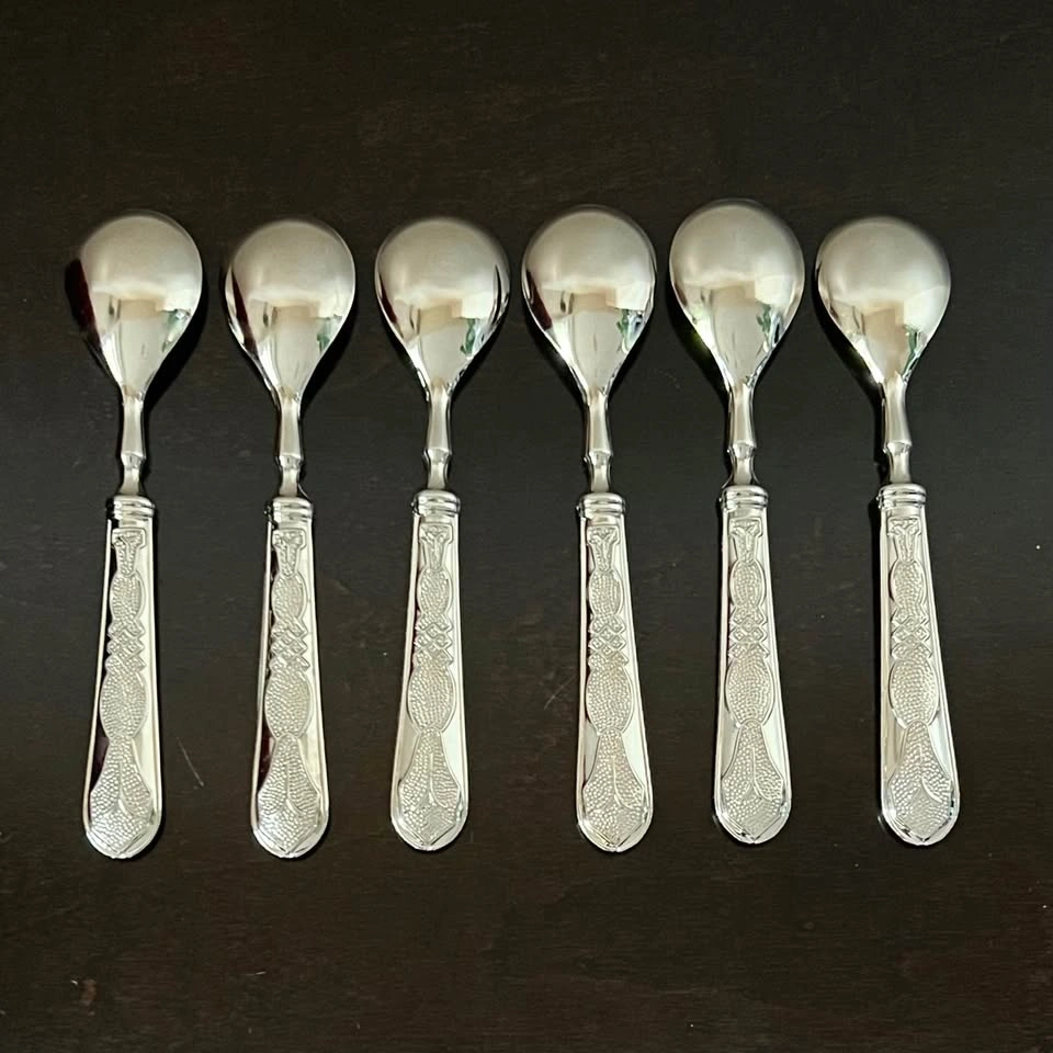 Vintage Set of 6 Silver-plated Teaspoons / Italy - photo 2