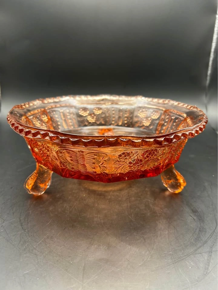 Pink Glass Footed Bowl - photo 2