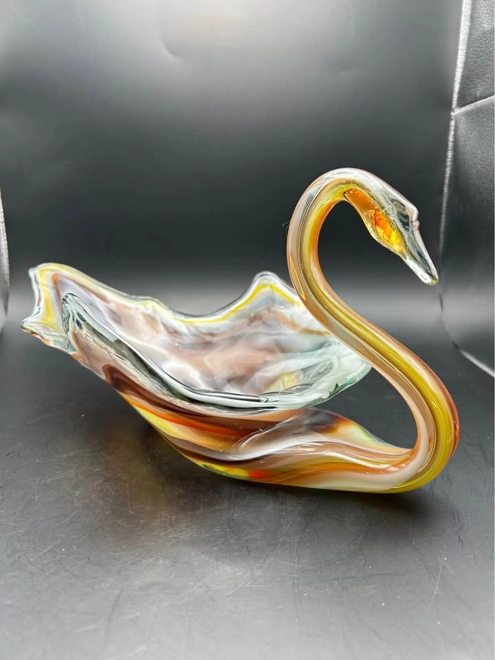 Vintage MCM Handblown Glass Swan - photo 2