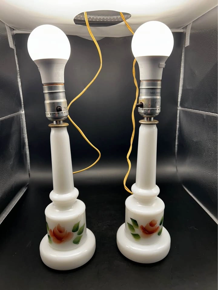 Vintage Milk Glass Lamps - photo 2