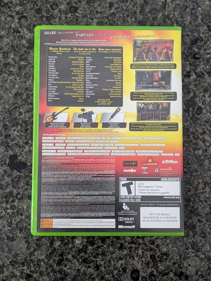 Guitar Hero: World Tour (Microsoft Xbox 360) Tested Working No M - photo 3