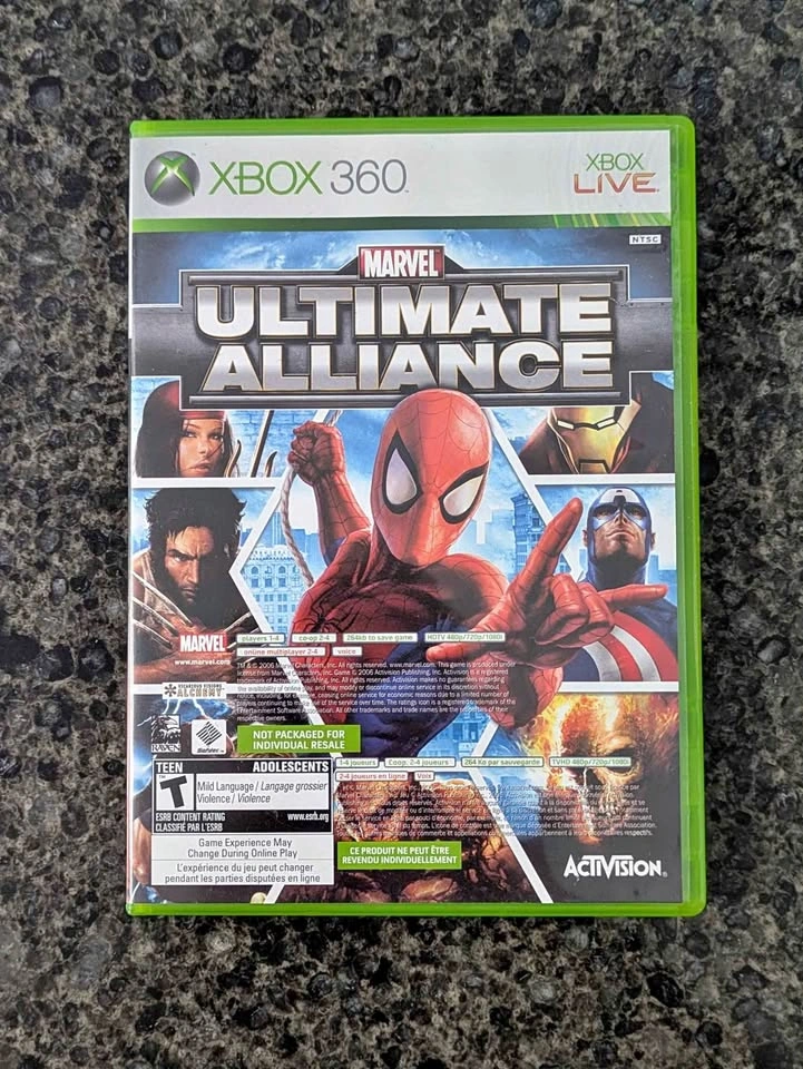 Microsoft Xbox 360 Marvel Ultimate Alliance Forza 2 Video Game