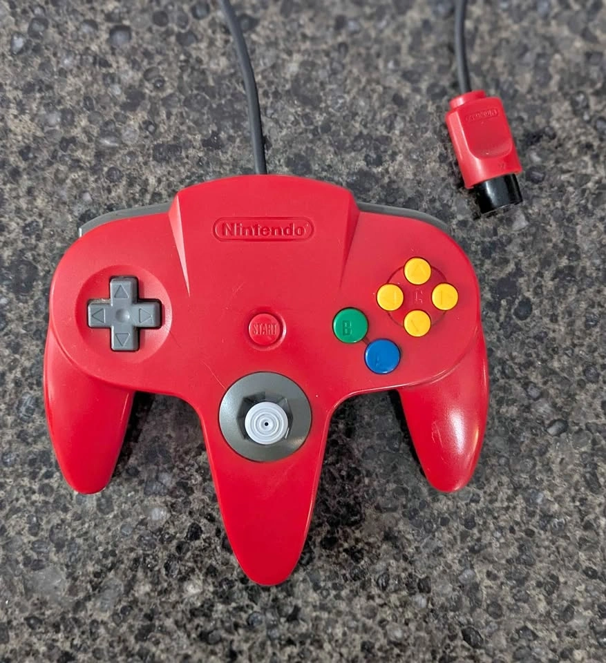 Red Nintendo 64 Controller Official N64 OEM Tested Working