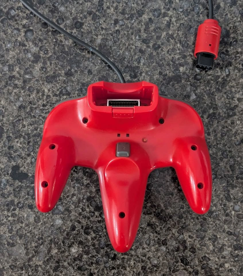 Red Nintendo 64 Controller Official N64 OEM Tested Working - photo 2