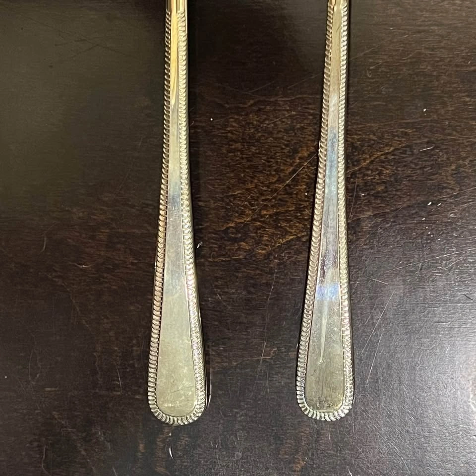 Vintage Brama E.P.Zn England Silver-plate Salad Serving Set - photo 5