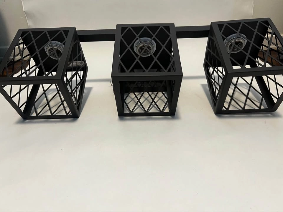 3 light cage style vanity fixture - photo 2