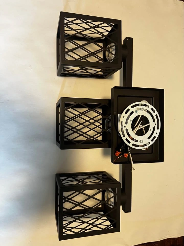 3 light cage style vanity fixture - photo 3