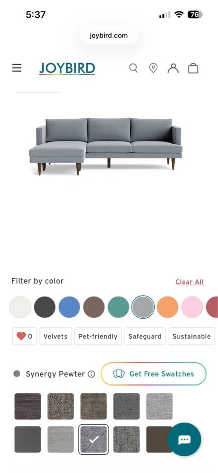 Joybird Preston Reversible Sectional - photo 4
