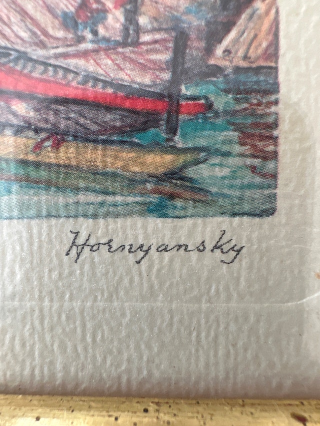 Aquatint etching print titled Fort Langley, B.C. by N Hornyansky - photo 4
