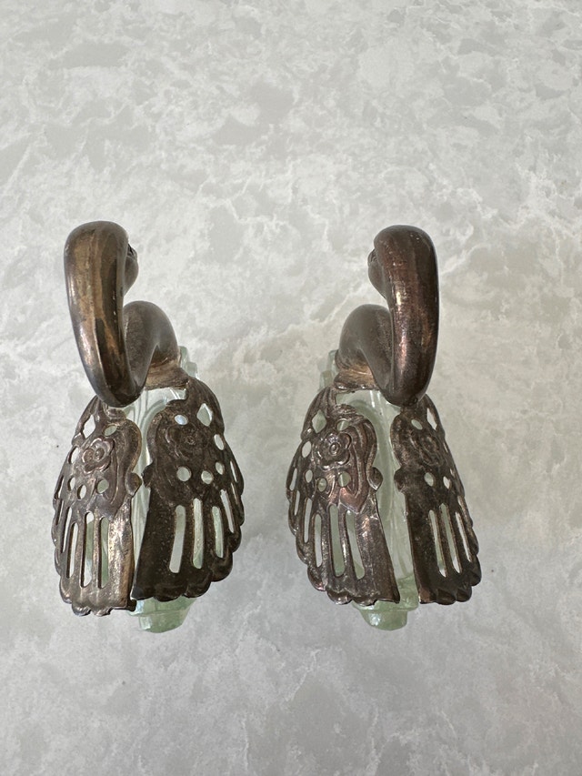 Pair of vintage swan open salt cellars - photo 3