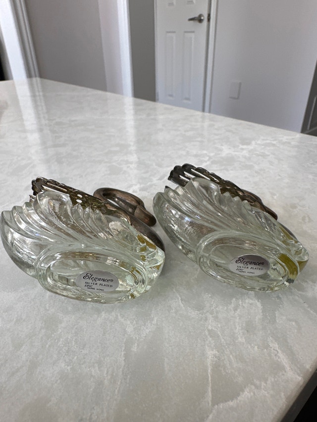 Pair of vintage swan open salt cellars - photo 5