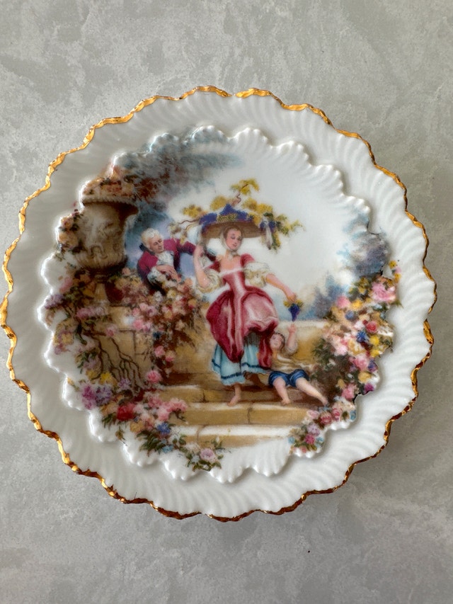 P. Limoges vintage porcelain cabinet plate