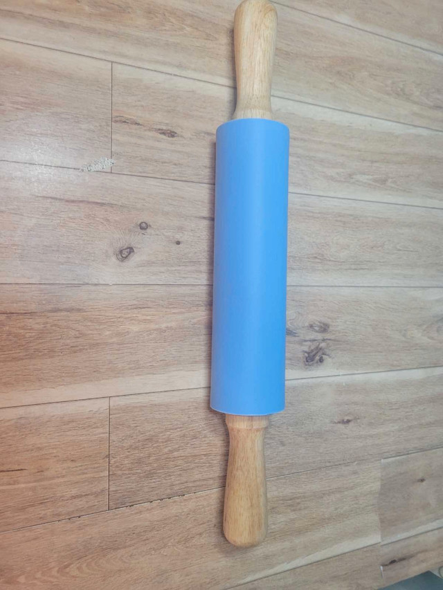 Silicone Rolling Pin for Baking 20cm Blue - photo 2