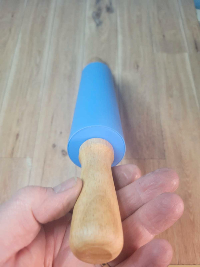 Silicone Rolling Pin for Baking 20cm Blue - photo 3