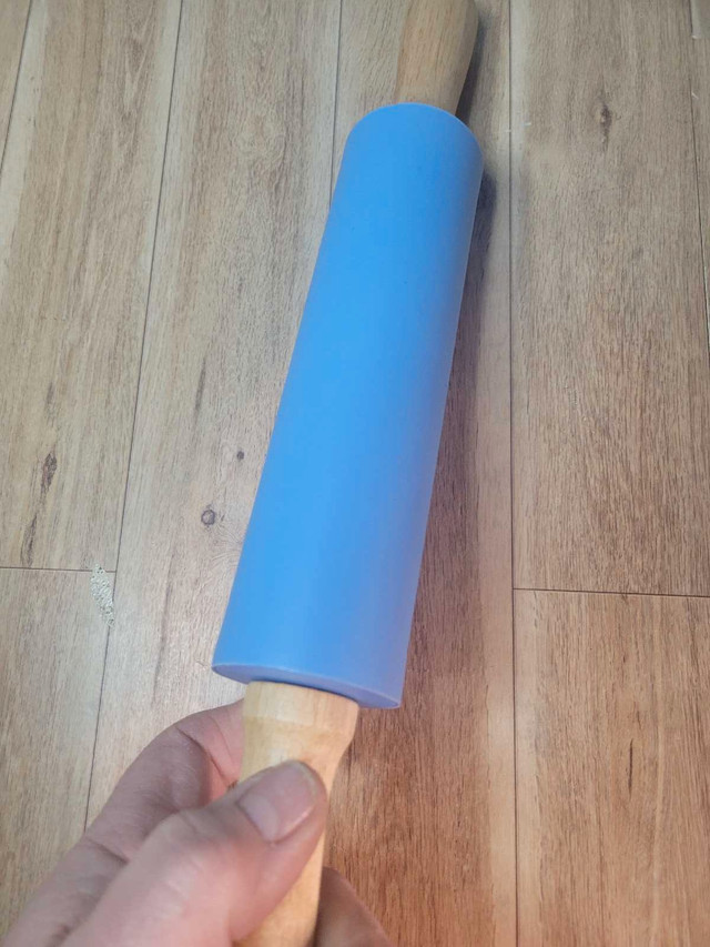 Silicone Rolling Pin for Baking 20cm Blue - photo 5