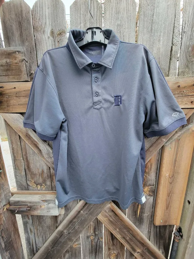 MLB Detroit Tigers dri fit polo shirt size large thumbnail