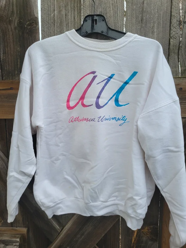 Vintage Athabasca University Varsity crew neck sweatshirt thumbnail